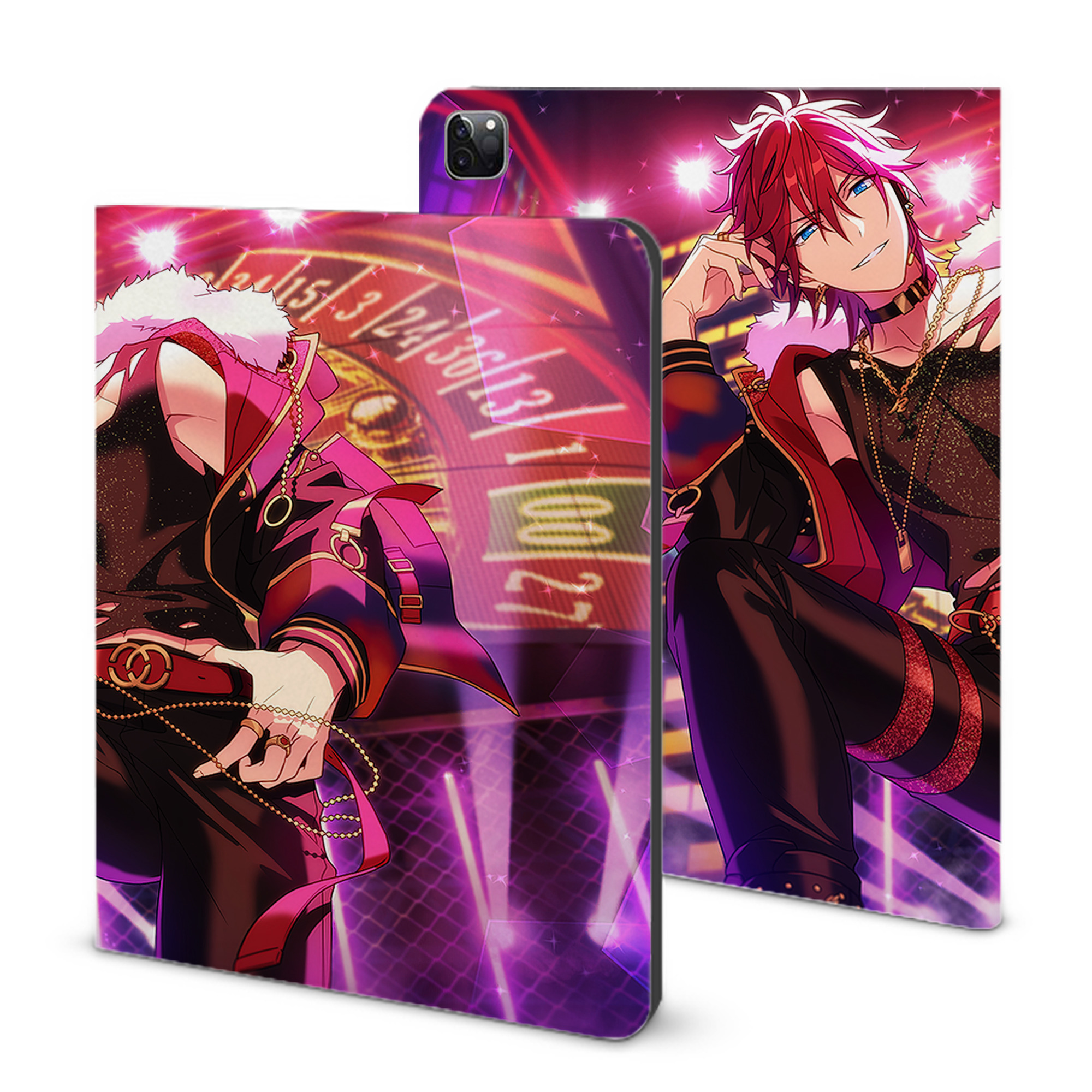 （画像用） あんさんぶるスターズ! Ensemble Stars IPad ケース ブック型 PUレザー TPU 耐衝撃 軽量 薄型 ペン収納なし 全面保護 IPad 各モデル対応